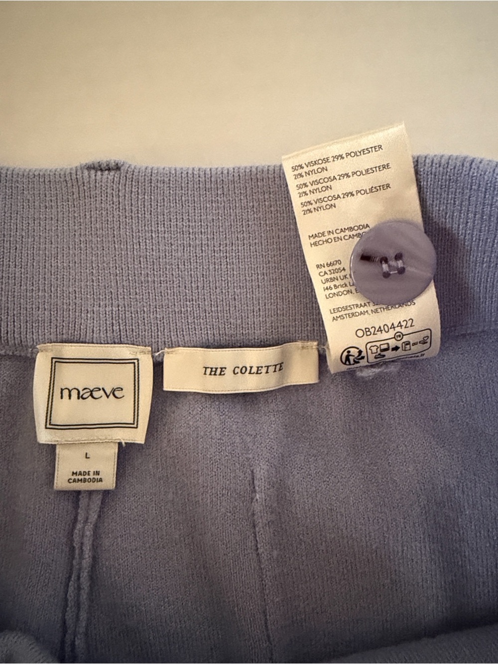 NWOT Anthropologie Maeve Colette Cozy Sweater Wide-Leg Knit Pants - L - Picture 5 of 11